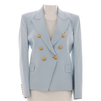 Balmain Women's Double Breasted Blazer Viscose Blend
