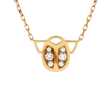 Cartier Scarab Pendant Necklace 18K Yellow Gold with Diamonds