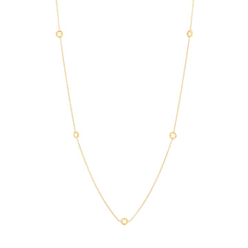 Roberto Coin 5 Diamond Stations Necklace 18K Yellow Gold and Diamonds
