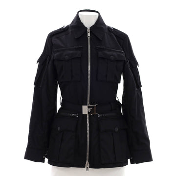 Prada Women's Military Belted Jacket Nylon