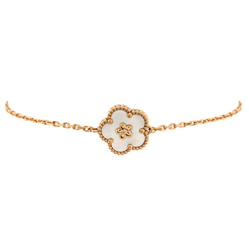 Van Cleef & Arpels Lucky Spring Plum Blossom Bracelet 18K Rose Gold and Mother of Pearl