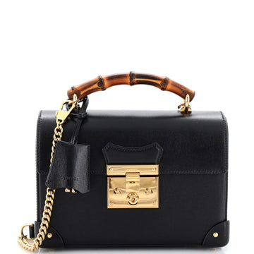 Gucci Padlock Bamboo Shoulder Bag Leather Small