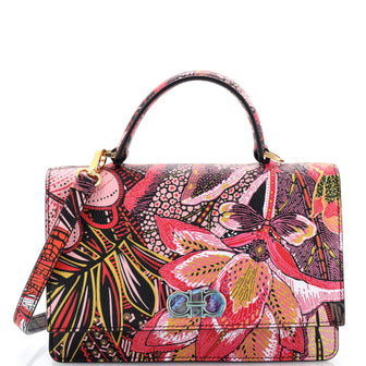 Shop Salvatore Ferragamo Gancini Mini Top Handle Bag