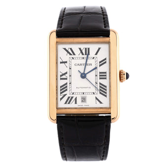 Cartier Tank Solo Automatic Watch Rose Gold and Alligator 31