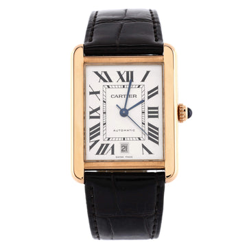 Cartier Tank Solo Automatic Watch Rose Gold and Alligator 31