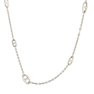 Hermes Farandole Long Necklace Sterling Silver 80