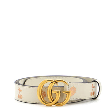 Gucci GG Marmont Belt Printed Leather Thin
