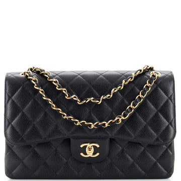 Chanel Classic Double Flap Bag Quilted Caviar Jumbo