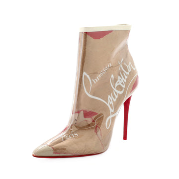 Christian Louboutin Women's So Kate Booty Ankle Boots PVC and Printed Kraft Paper 100
