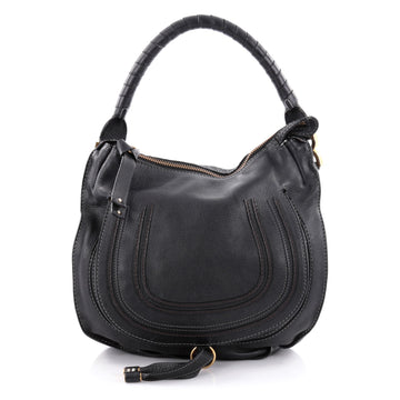 Chloe Marcie Hobo Leather Medium Black 2295803
