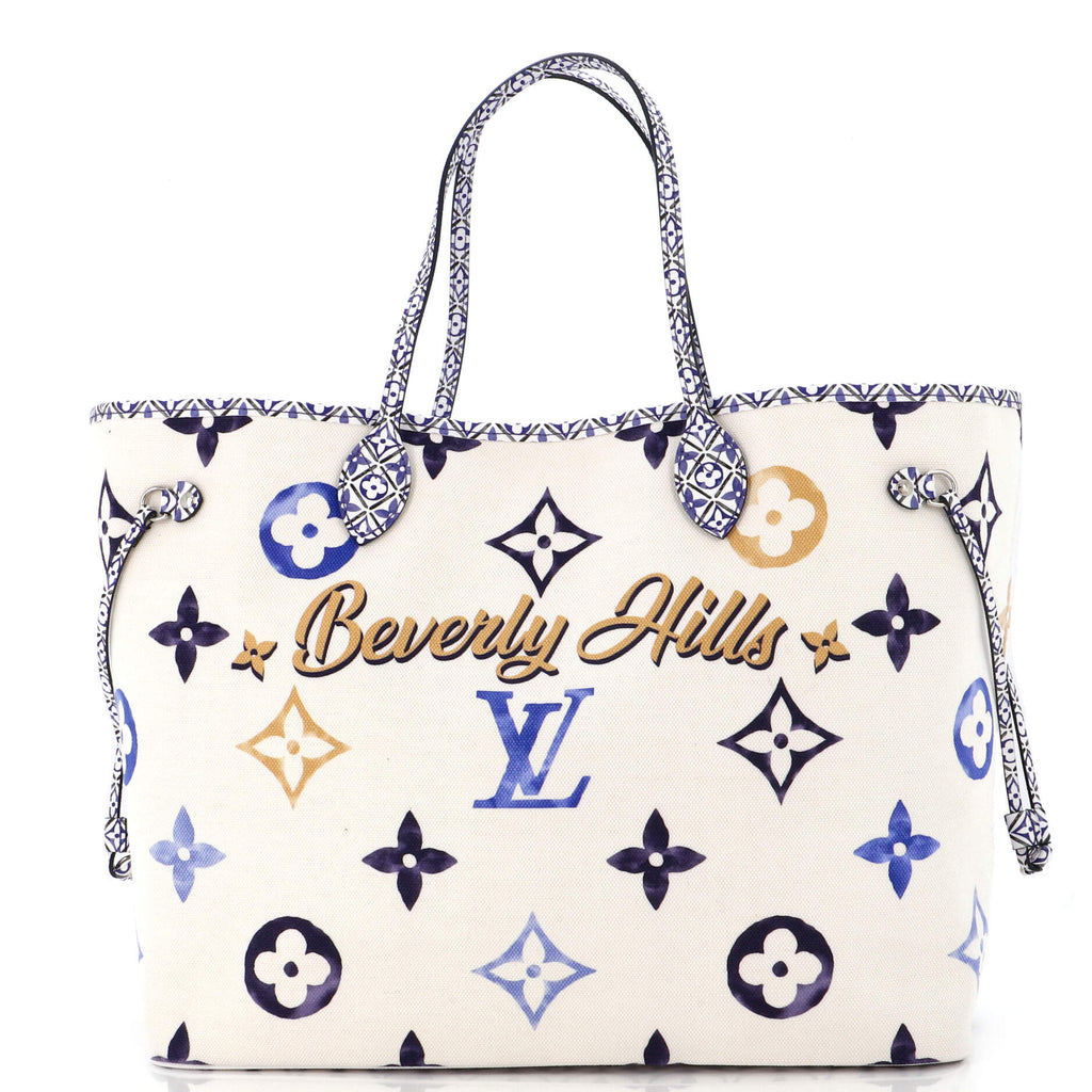 Louis Vuitton Neverfull NM Tote Limited Edition Cities By The Pool Monogram  Watercolor Giant GM Blue 2296461