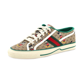 Gucci Disney Mickey Mouse 1977 Tennis Sneakers Printed Mini GG Coated Canvas