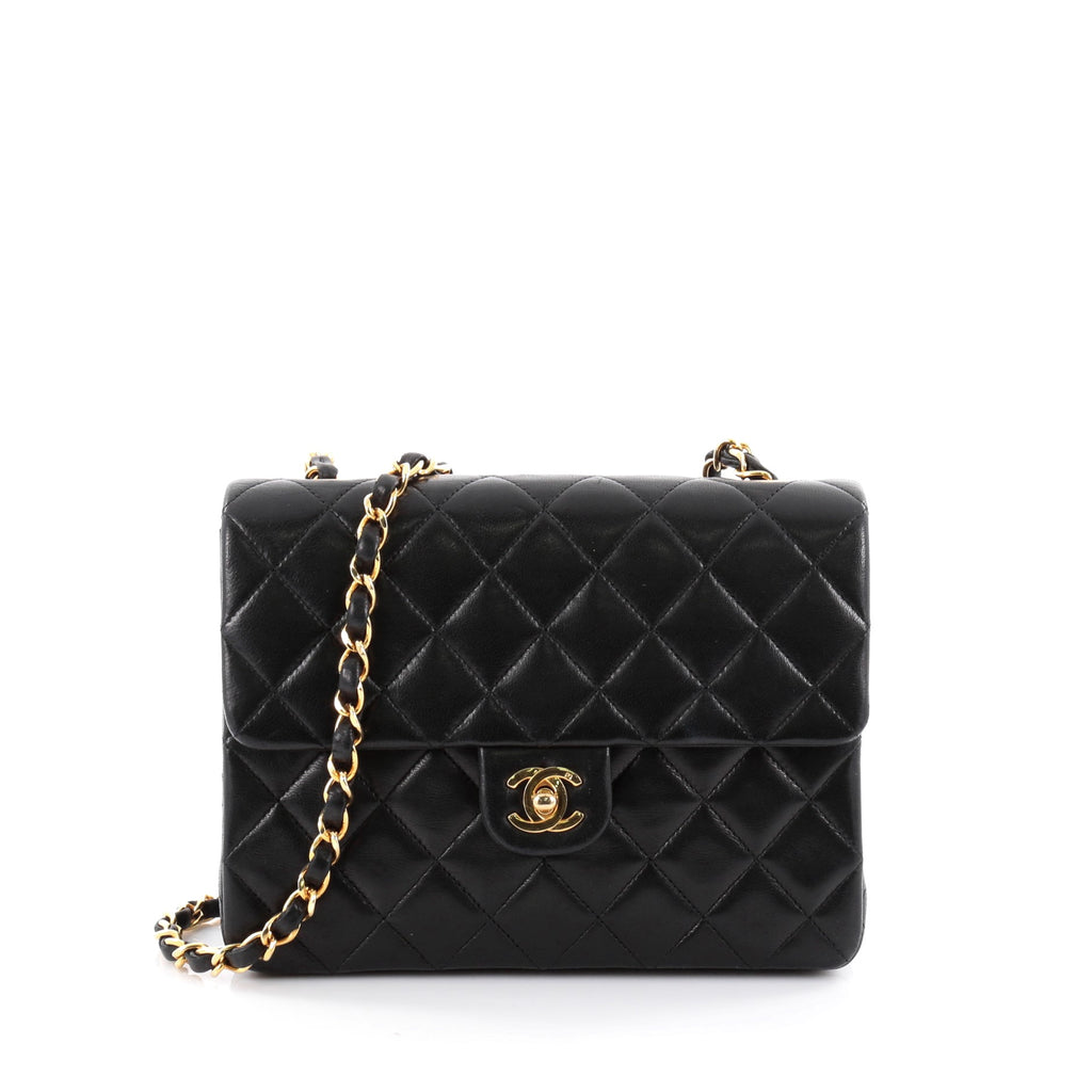 Chanel Vintage Square Flap Backpack Quilted Lambskin Medium at 1stDibs