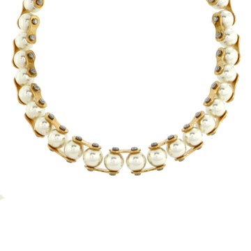 Louis Vuitton Speedy Pearls One Rank Necklace Metal with Faux Pearls