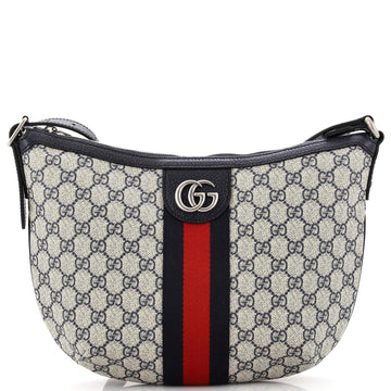 Gucci Ophidia Half Moon Hobo GG Coated Canvas Small