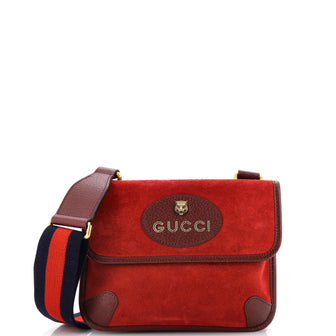 Gucci Neo Vintage Flap Messenger Suede Small