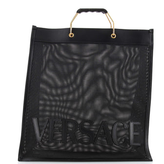 Versace Logo Shopper Tote Mesh Large