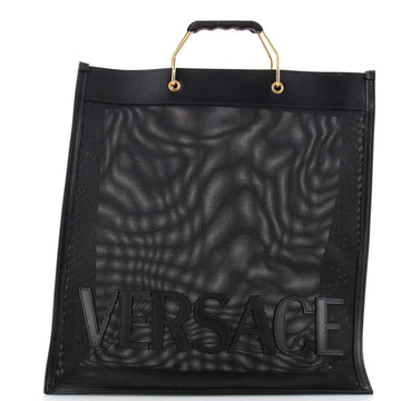 Versace Logo Shopper Tote Mesh Large