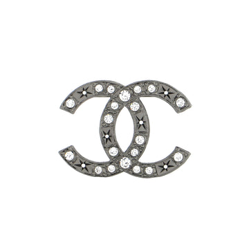 Chanel CC Brooch Metal with Crystals
