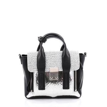 3.1 Phillip Lim Pashli Satchel Mix Effect Leather Mini Black 2297301