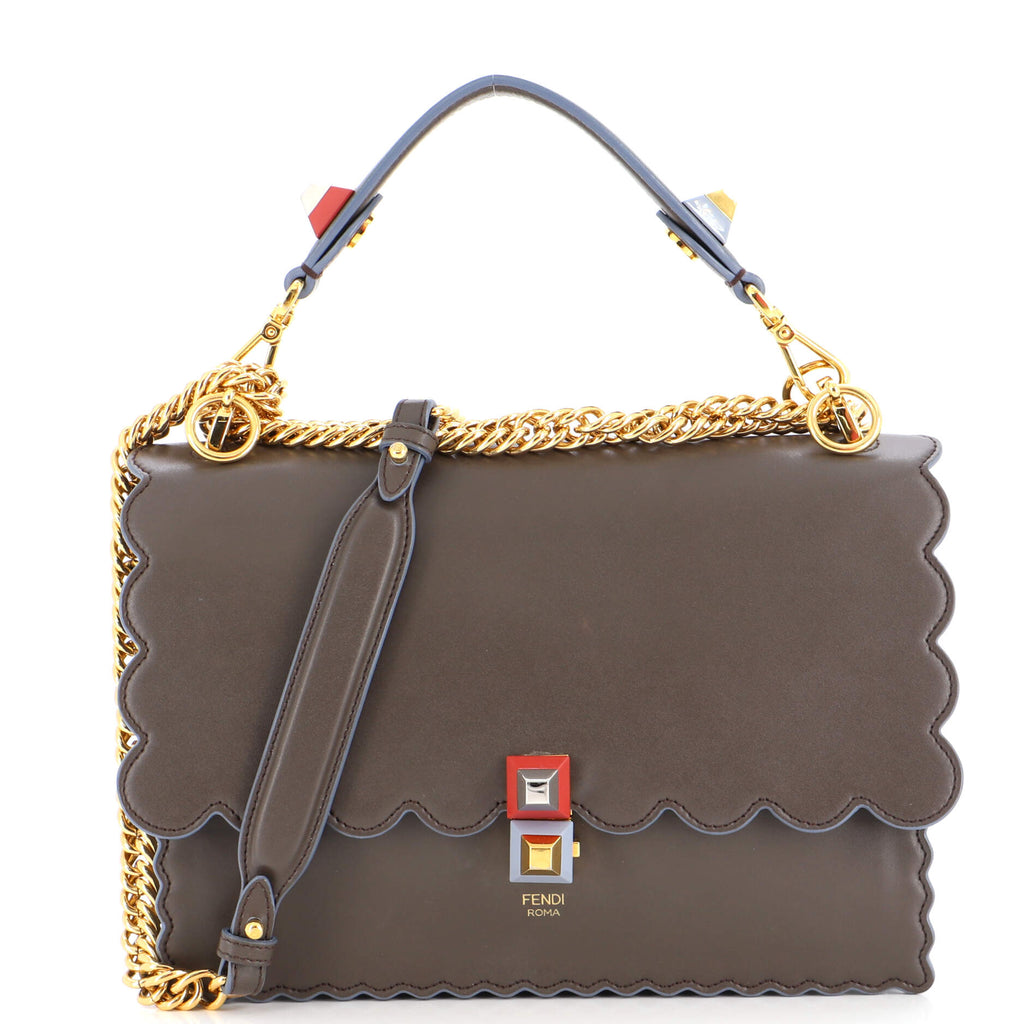 Fendi Kan I Bag Leather Medium Brown 2297891