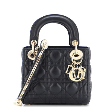 Christian Dior Lady Dior Chain Bag Cannage Quilt Lambskin Mini