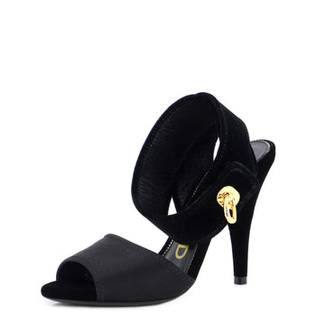 Tom Ford Women's Ankle Wrap Heeled Sandals Satin and Velvet