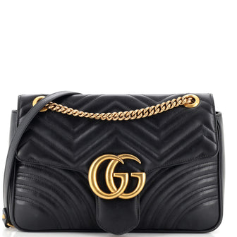 Gucci GG Marmont Flap Bag Matelasse Leather Medium