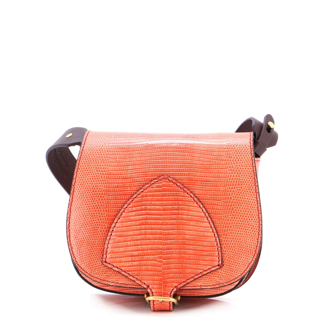 Burberry Bridle Satchel Crossbody Bag Lizard Mini Red 2298401