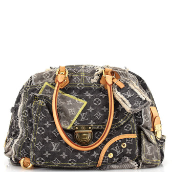 Louis Vuitton Grey Denim Patchwork Bowly Bag