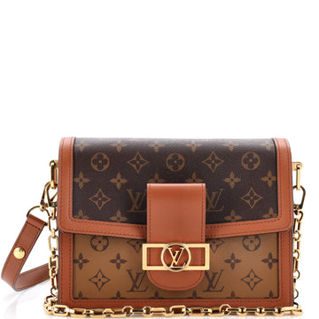Louis Vuitton Dauphine Shoulder Bag Reverse Monogram Canvas MM
