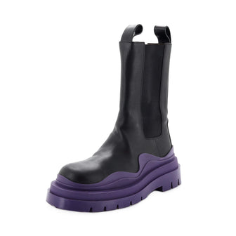 Bottega Veneta Women's Tire Chelsea Boots Leather and Rubber