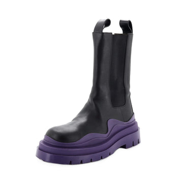 Bottega Veneta Women's Tire Chelsea Boots Leather and Rubber