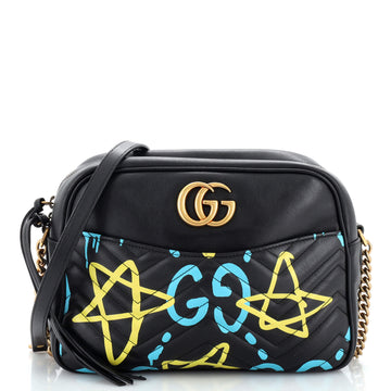 Gucci GG Marmont Shoulder Bag GucciGhost Matelasse Leather Medium