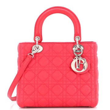 Christian Dior Lady Dior Bag Cannage Quilt Grained Calfskin Medium