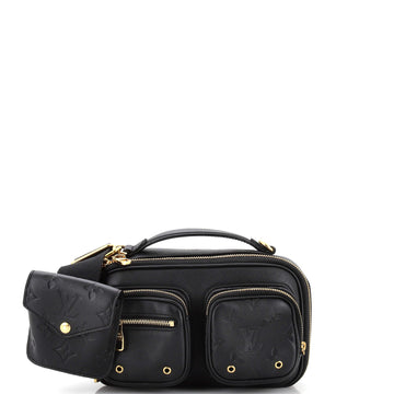 Louis Vuitton Utility Crossbody Bag Calfskin with Embossed Monogram Detail