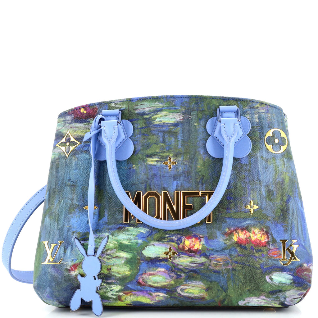 Louis Vuitton Montaigne Handbag Limited Edition Jeff Koons Monet Print  Canvas MM Multicolor 22990825