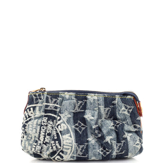 Louis Vuitton Trousse Raye Pouch Striped Monogram Denim