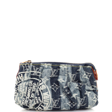 Louis Vuitton Trousse Raye Pouch Striped Monogram Denim