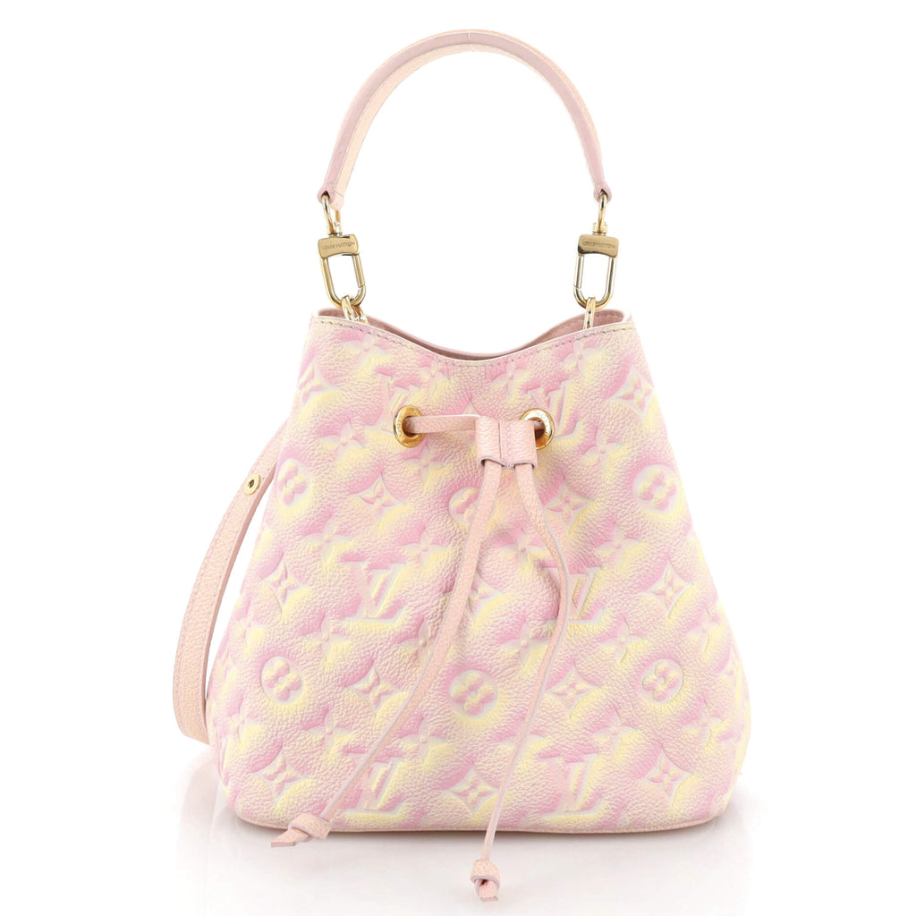 Louis Vuitton NeoNoe Handbag Stardust Monogram Empreinte Leather BB Pink  229910141