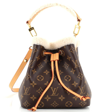 Louis Vuitton NeoNoe Handbag Monogram Canvas with Shearling BB