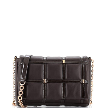 Salvatore Ferragamo Vara Soft Studs Chain Crossbody Bag Quilted Leather
