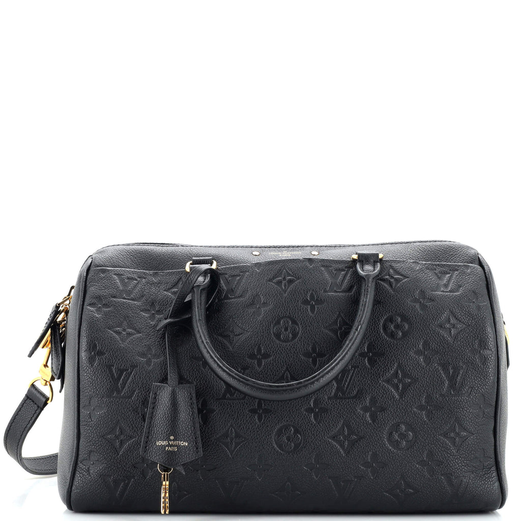 Louis Vuitton Speedy Bandouliere NM Bag Monogram Empreinte Leather 30 Black  229910202