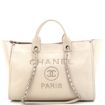 Chanel Deauville Tote Studded Caviar Medium
