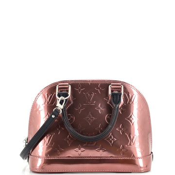 Louis Vuitton Alma Handbag Metallic Monogram Vernis with Leather BB