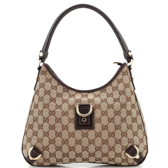 Gucci D-Ring GG Canvas Hobo Bag on SALE