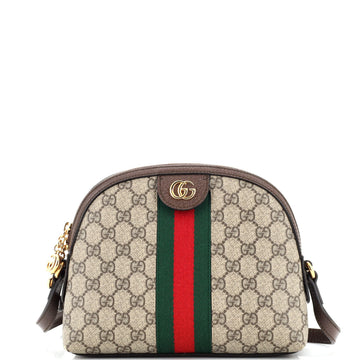 Gucci Ophidia Dome Shoulder Bag GG Coated Canvas Small