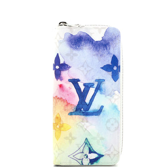 Louis Vuitton Zippy Wallet Limited Edition Monogram Watercolor Canvas Vertical
