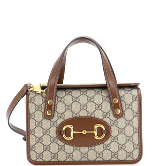 Gucci Horsebit 1955 Boston Bag GG Coated Canvas Mini