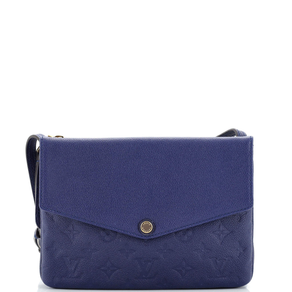 Louis Vuitton Monogram Empreinte Twice Bag - Blue Crossbody Bags